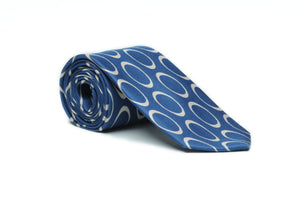 Cravatta stampata motivo ovale