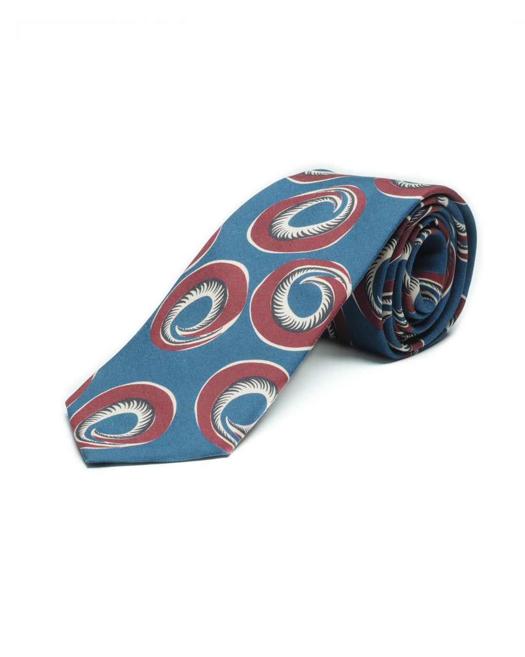 Cravatta stampata heritage avio e cotto