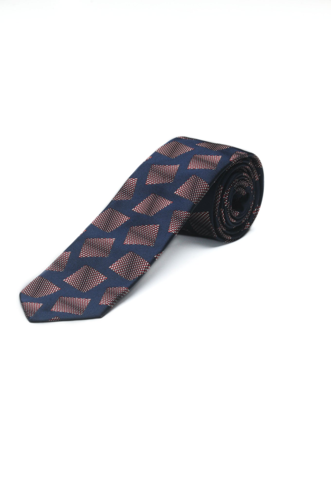 Cravatta jacquard motivo quadrato optical