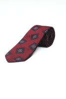Cravatta jacquard motivo geometrico quadrato