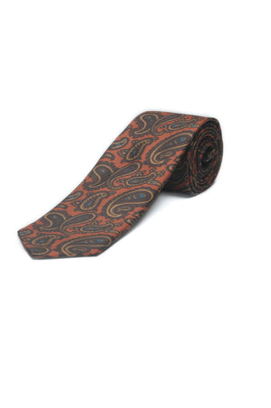 Cravatta stampata motivo paisley piccolo