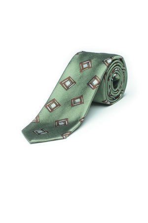 Cravatta jacquard salvia