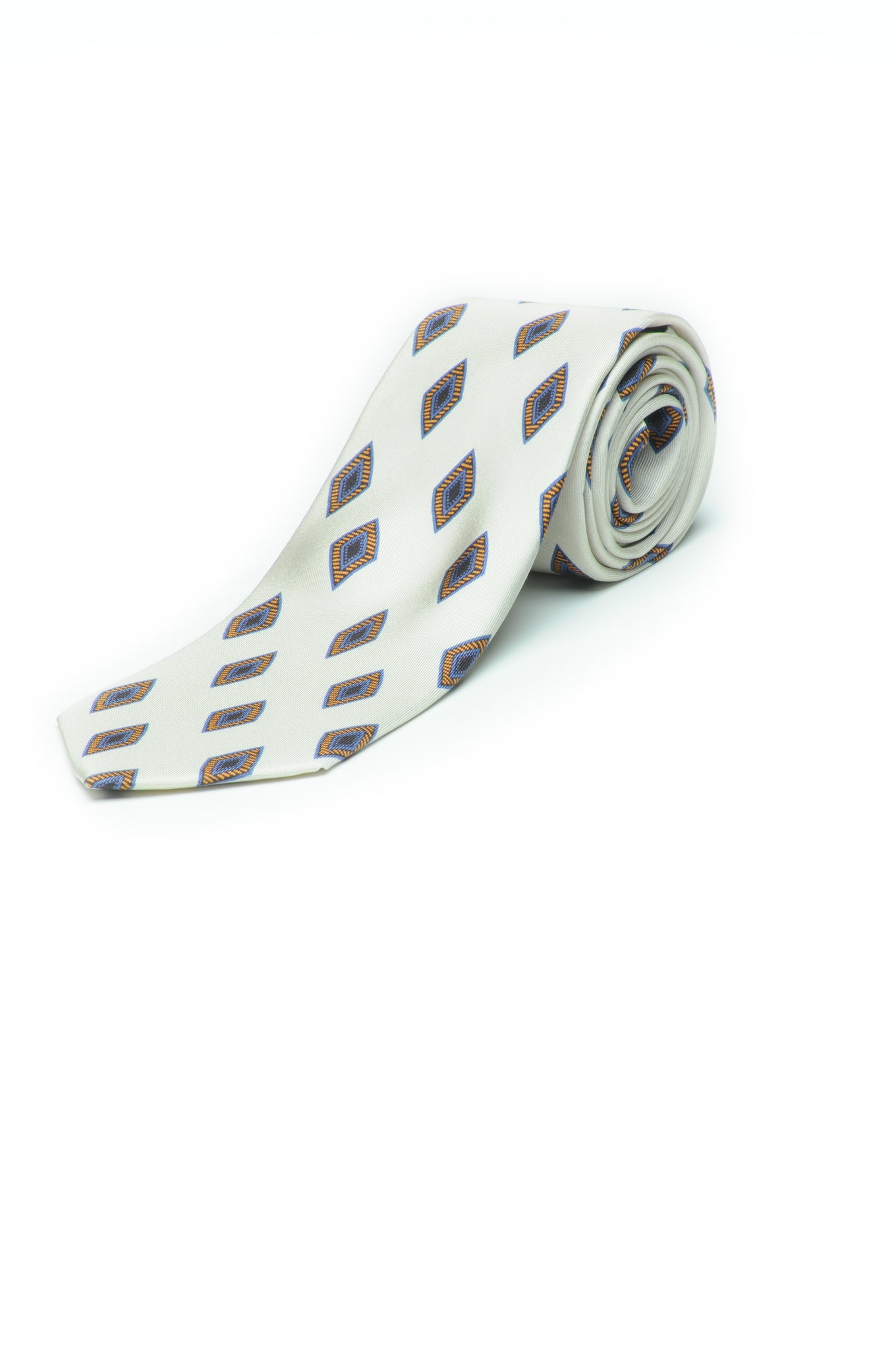 Cravatta stampata avorio