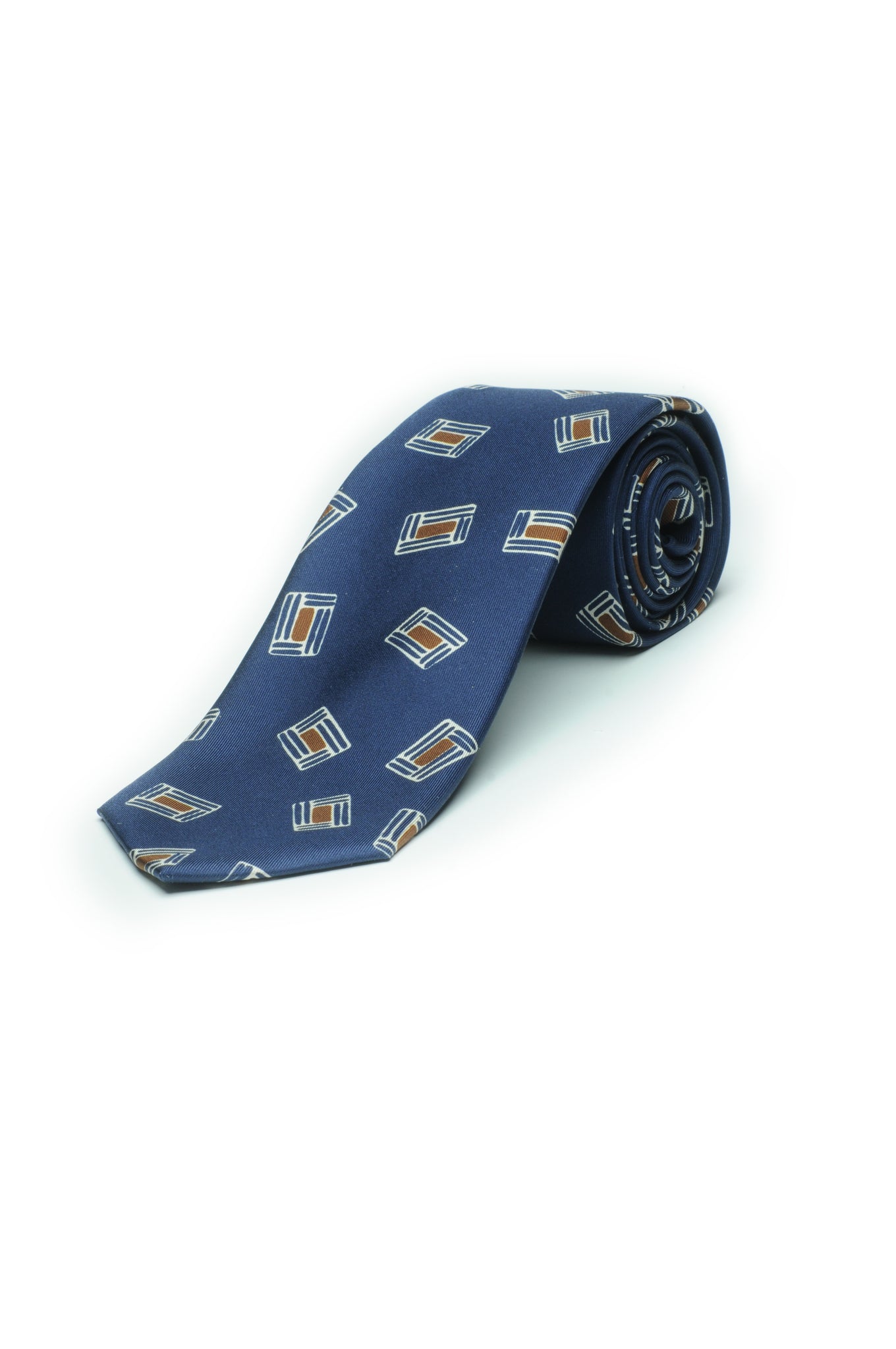 Cravatta stampata navy